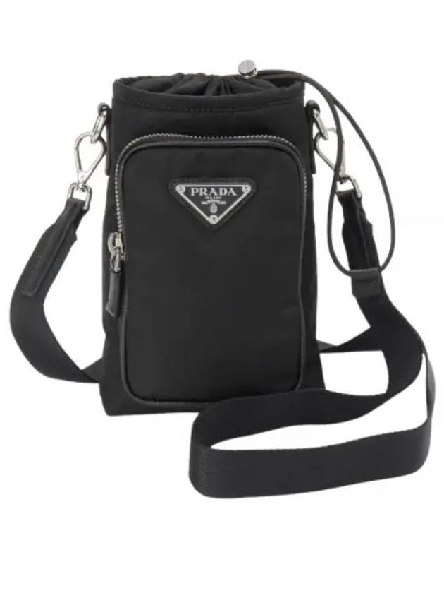 Re-Nylon Strap Phone Pouch Black - PRADA - BALAAN 2