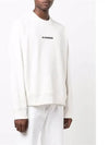 Logo Crew Neck Cotton Sweatshirt Natural - JIL SANDER - BALAAN 4