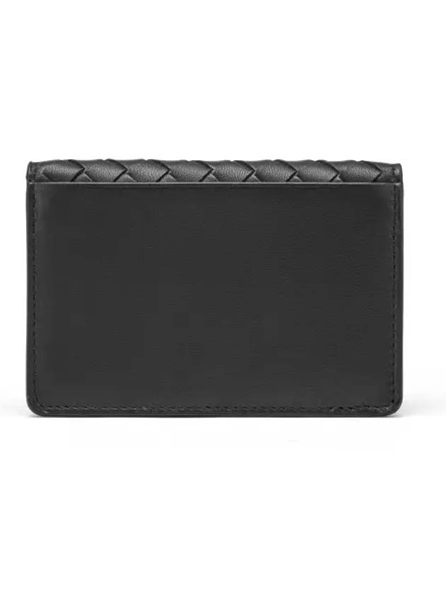 Intrecciato Flap Card Wallet Navy - BOTTEGA VENETA - BALAAN 4