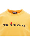 23ss UMK0259 YELLOW logo yellow sweatshirt - KITON - BALAAN 4