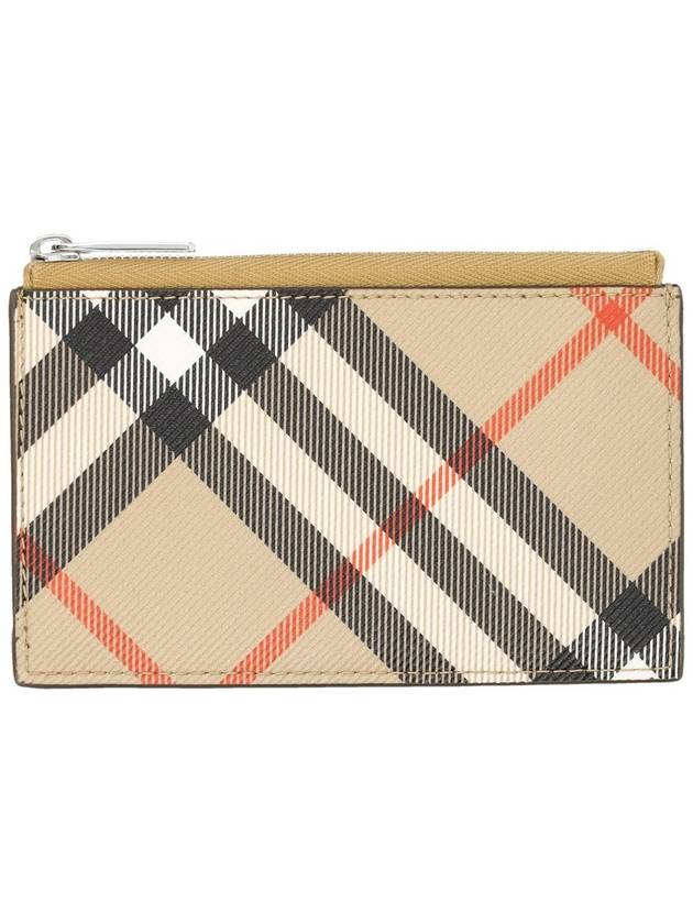 Check Zip Card Wallet Sand - BURBERRY - BALAAN 2