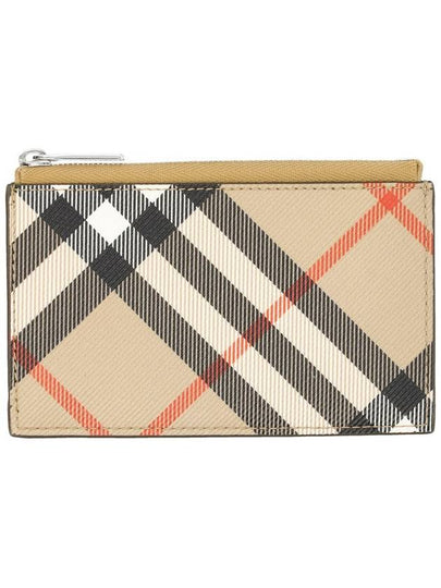 Check Zip Card Wallet Sand - BURBERRY - BALAAN 2