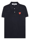 Men s Heart Waffen Polo T Shirt AZ P1T006 051 BLACK - COMME DES GARCONS - BALAAN 8