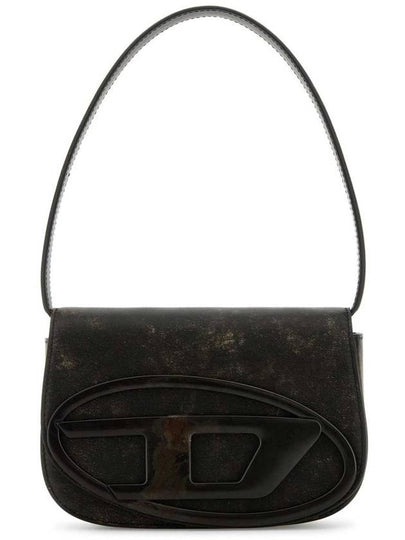 1DR Iconic Distressed Leather Shoulder Bag Dark Brown - DIESEL - BALAAN 2