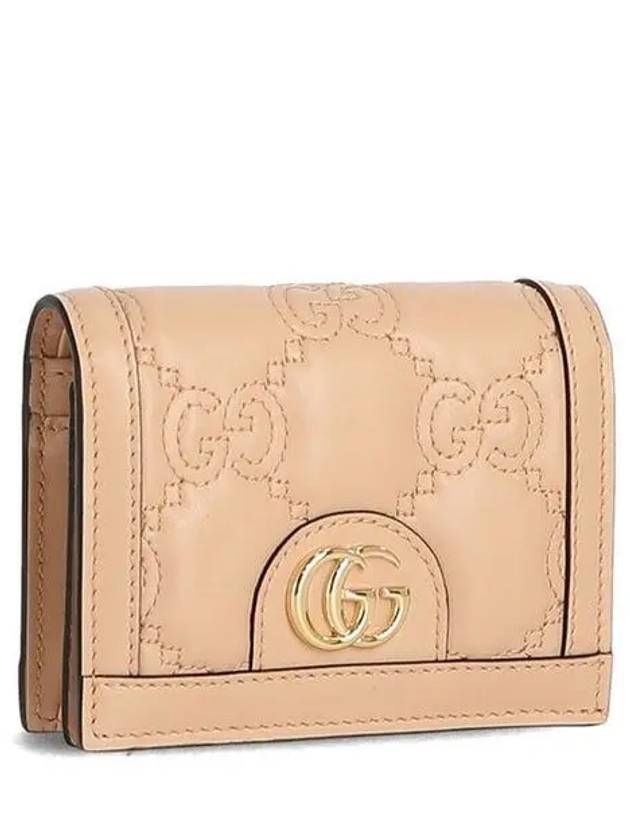 GG Matelasse Case Leather Card Wallet Rose Beige - GUCCI - BALAAN 2