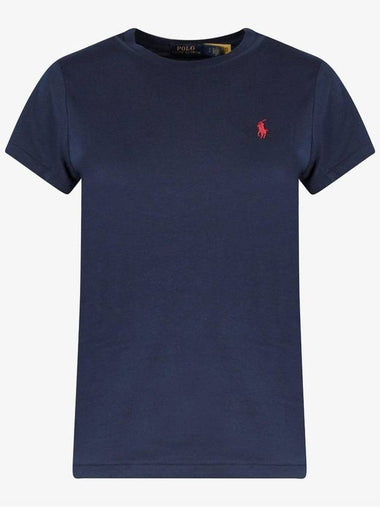 Embroidered Logo Cotton Short Sleeve T-Shirt Navy - POLO RALPH LAUREN - BALAAN 1