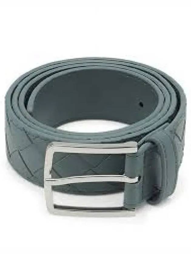 Intrecciato Leather Belt Grey - BOTTEGA VENETA - BALAAN 2