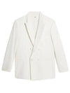 Double Brested Tailored Jacket White - AMI - BALAAN 2