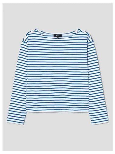 Women s Striped Clinton Knit Boat Neck T Shirt Wave Multi Domestic Product GM0024032072056 - THEORY - BALAAN 1