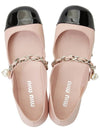 Women's Leather Ballerina Flats Pink - MIU MIU - BALAAN.