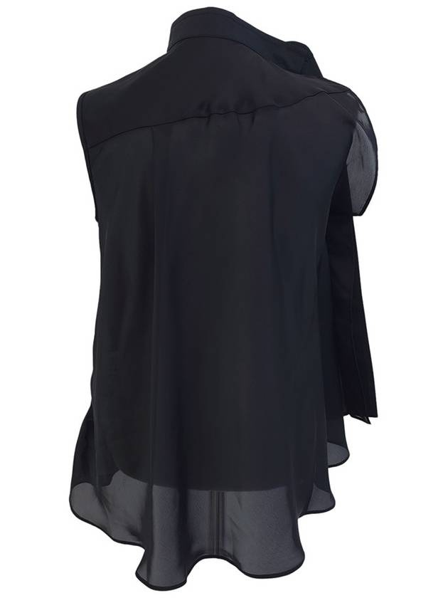 Fabric Combo Blouse Black - SACAI - BALAAN 3