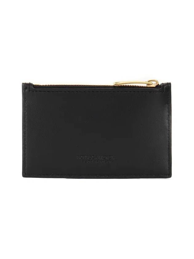 Intrecciato Zipper Card Wallet Black - BOTTEGA VENETA - BALAAN 4