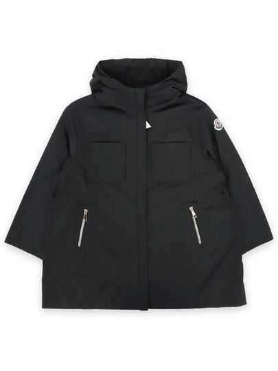 Kids ADEOLA Hooded Long Wind Jacket Black 1C00013 5979X 999 8 10A - MONCLER - BALAAN 2