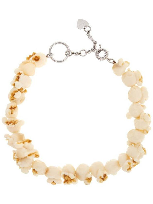 Popcorn Choker Necklace Silver White - ACNE STUDIOS - BALAAN 1