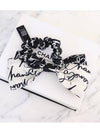 Black White Logo Hair Scrunchie - CHANEL - BALAAN 3