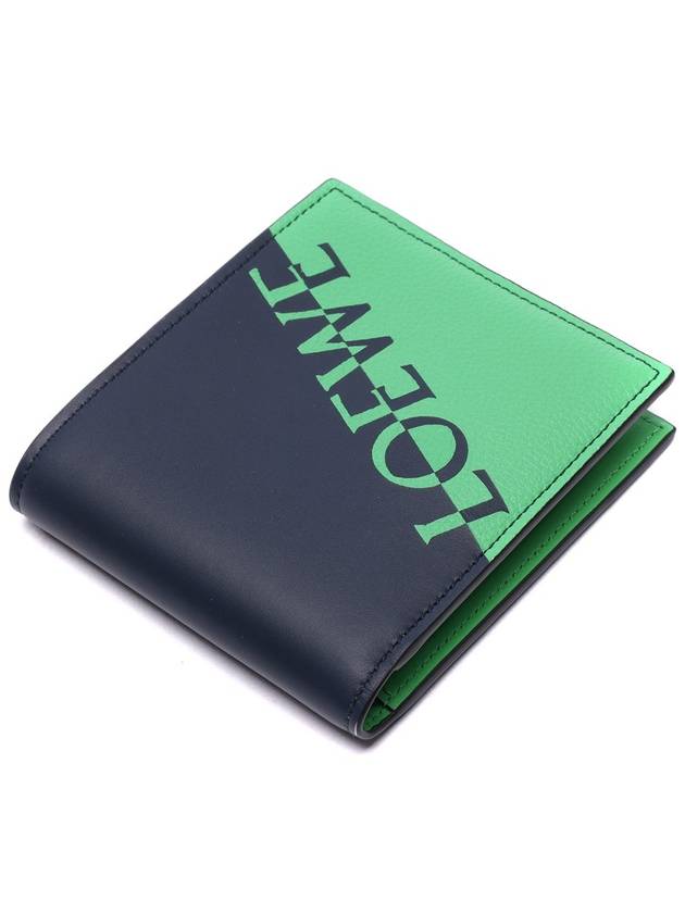 Signature Calfskin Bi-Fold Wallet Green Black - LOEWE - BALAAN 6