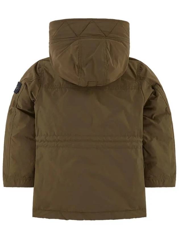 Kids Waffen Hooded Padded Jacket Khaki 691640634 V0054 - STONE ISLAND - BALAAN 3