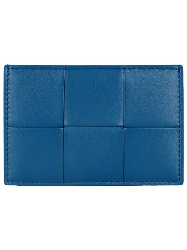 Intrecciato Lambskin Calfskin Card Wallet Deep Pacific - BOTTEGA VENETA - BALAAN 2