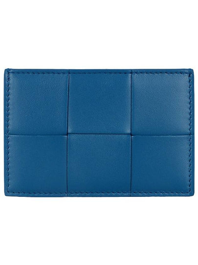 Intrecciato Lambskin Calfskin Card Wallet Deep Pacific - BOTTEGA VENETA - BALAAN 2