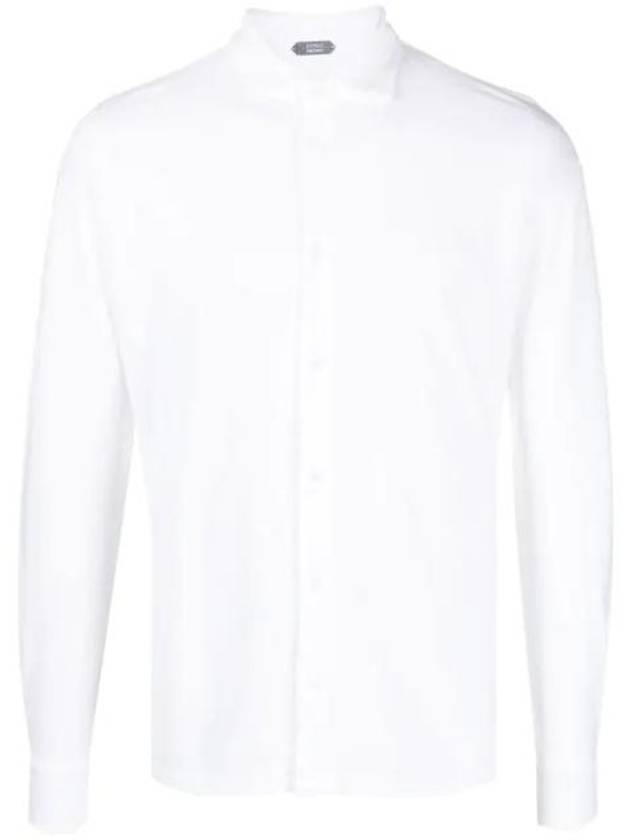 Men's Cotton Long Sleeve Shirt White - ZANONE - BALAAN 1