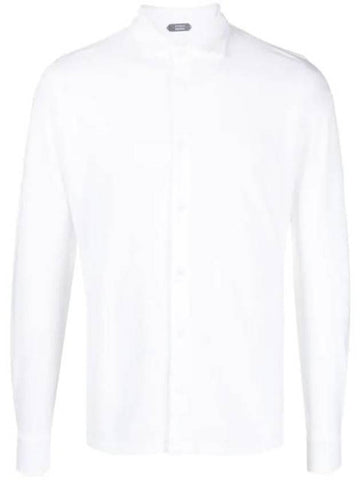 Men's Cotton Long Sleeve Shirt White - ZANONE - BALAAN 1