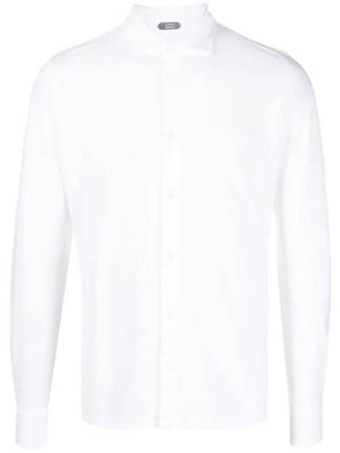 Men's Cotton Long Sleeve Shirt White - ZANONE - BALAAN 1