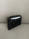 Classic Zipped Coin Purse Grained Calfskin & Gold Black - CHANEL - BALAAN 7