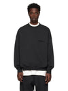 Fear of God Essentials The Core Collection Relaxed Crew Neck Sweatshirt Black Stretch Limo - FEAR OF GOD ESSENTIALS - BALAAN 4