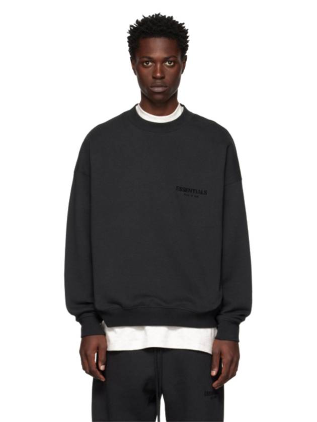 Essential The Core Collection Crew Neck Sweatshirt Black Men - FEAR OF GOD ESSENTIALS - BALAAN 3