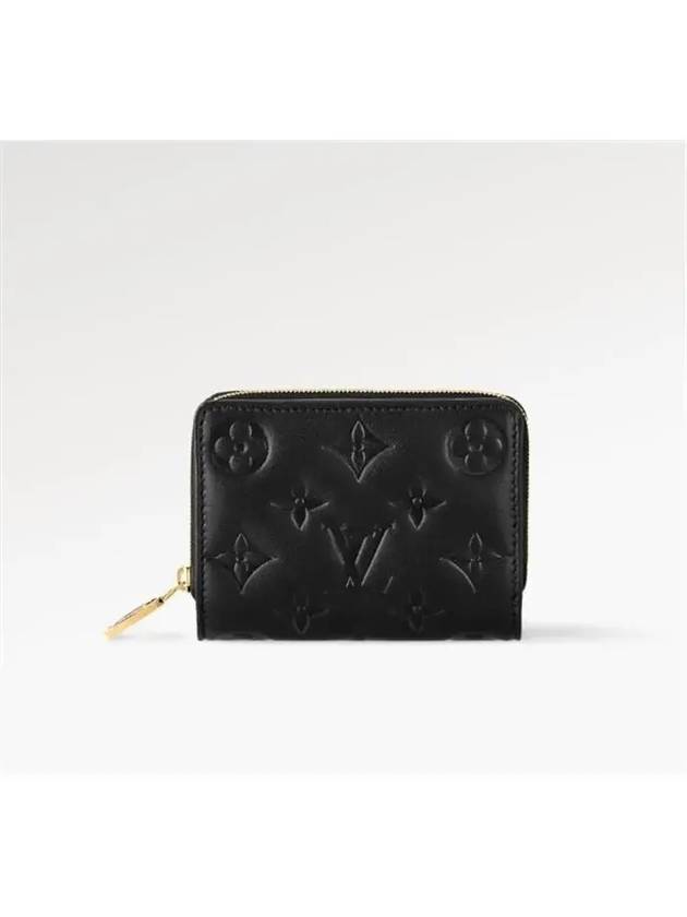 Women's Lou Monogram Lambskin Half Wallet Black - LOUIS VUITTON - BALAAN 5