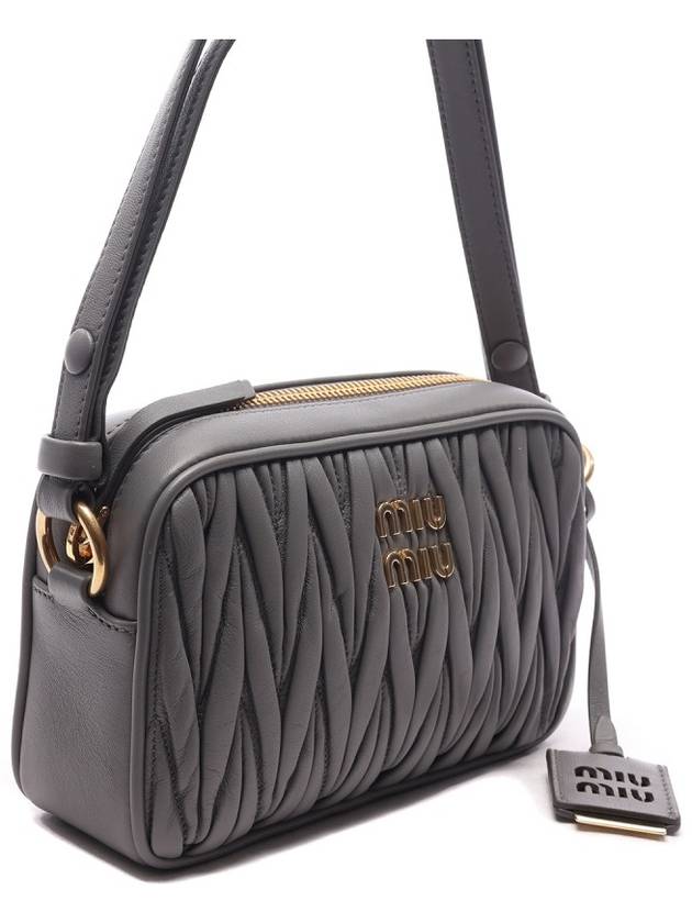 Matelasse Nappa Leather Shoulder Bag Marble Grey - MIU MIU - BALAAN 4