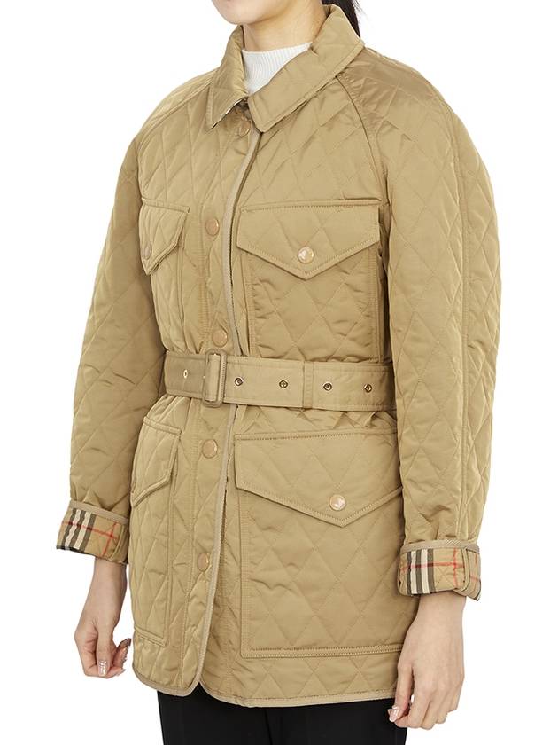 Women's Kemble Diamond Quilted Jacket Beige - BURBERRY - BALAAN 5