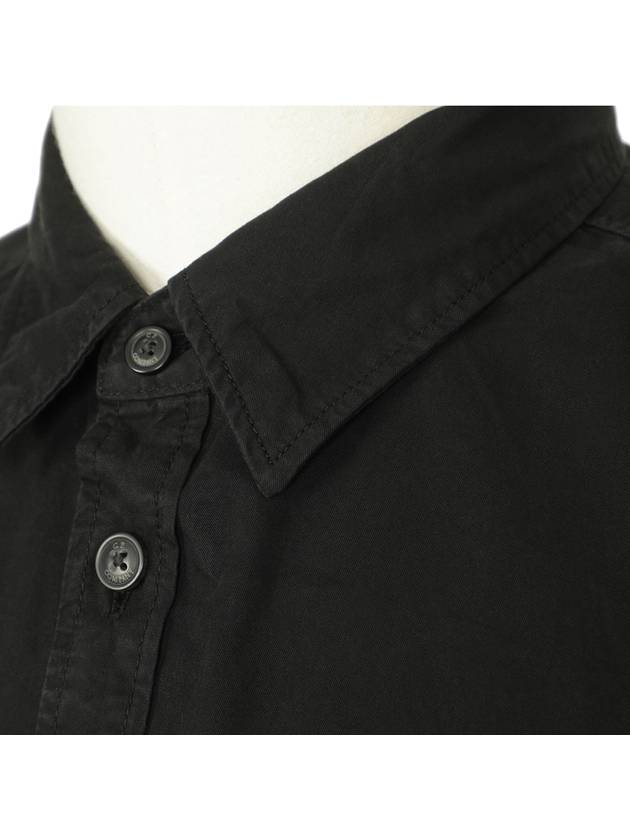 Men's Lens Wappen Long Sleeve Shirt Black - CP COMPANY - BALAAN 4