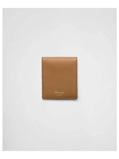 Leather Half Wallet Green - PRADA - BALAAN 2