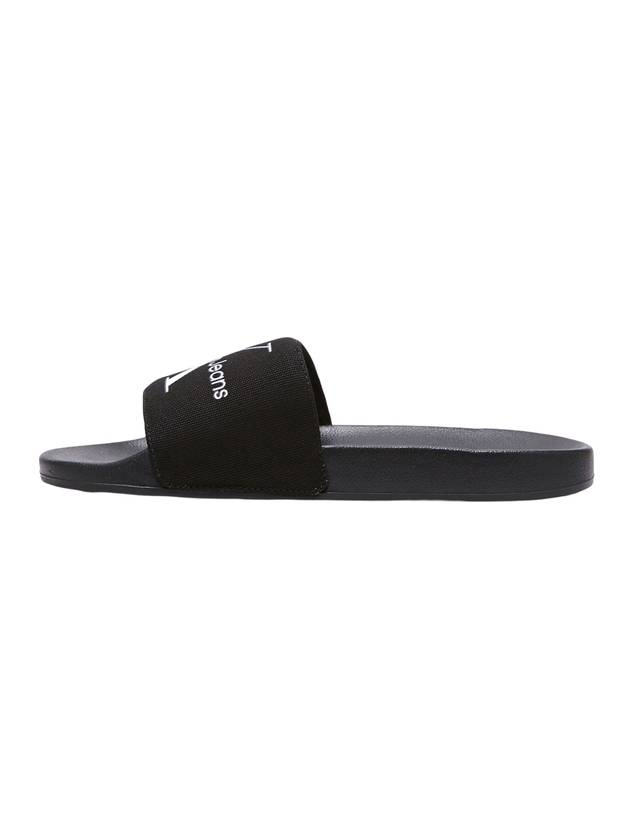 Jeans Monogram Bath Slippers Black - CALVIN KLEIN - BALAAN 1