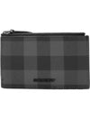 Check Zip Card Wallet Grey - BURBERRY - BALAAN 2