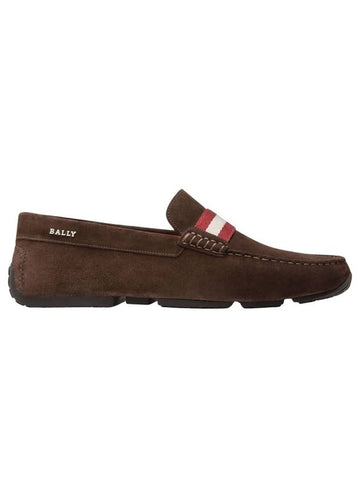 Perthy Suede Loafers Brown - BALLY - BALAAN 1