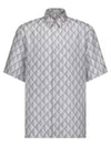 CD Diamond Silk Twill Short Sleeved Shirt Deep Grey - DIOR - BALAAN 2