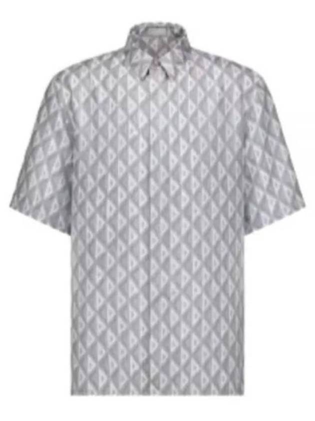 CD Diamond Silk Twill Short Sleeved Shirt Deep Grey - DIOR - BALAAN 2