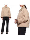 Corduroy Collar Diamond Quilted Jacket Soft Fawn - BURBERRY - BALAAN 3