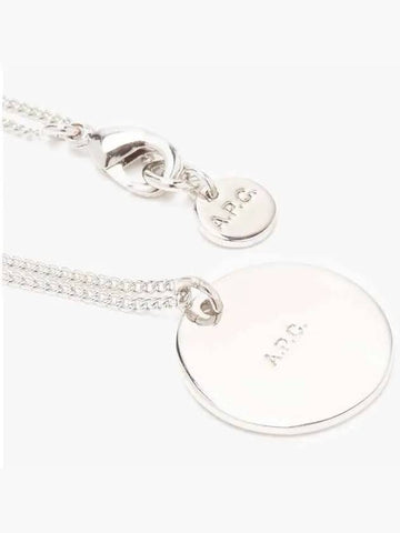 Eloi Coin Medallion Pendant Chain Silver Tone Necklace MEACC M70537 - A.P.C. - BALAAN 1