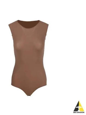 Women s Sleeveless Lycra Bodysuit Black Brown S51NA0065 S20518 - MAISON MARGIELA - BALAAN 1