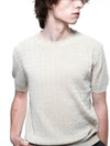 Men s LCRHK BE Linen Cable Round Half Knit Beige - CHANCE'S NOI - BALAAN 8