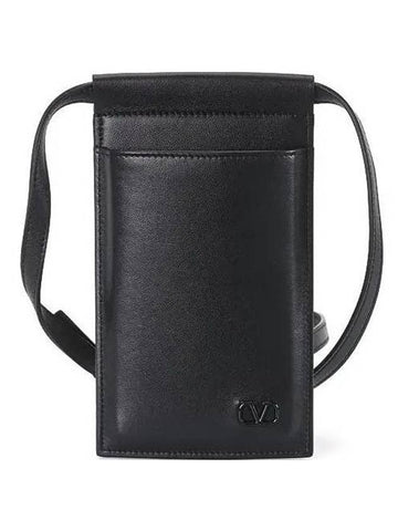 V Logo Phone Cross Bag Black - VALENTINO - BALAAN 1