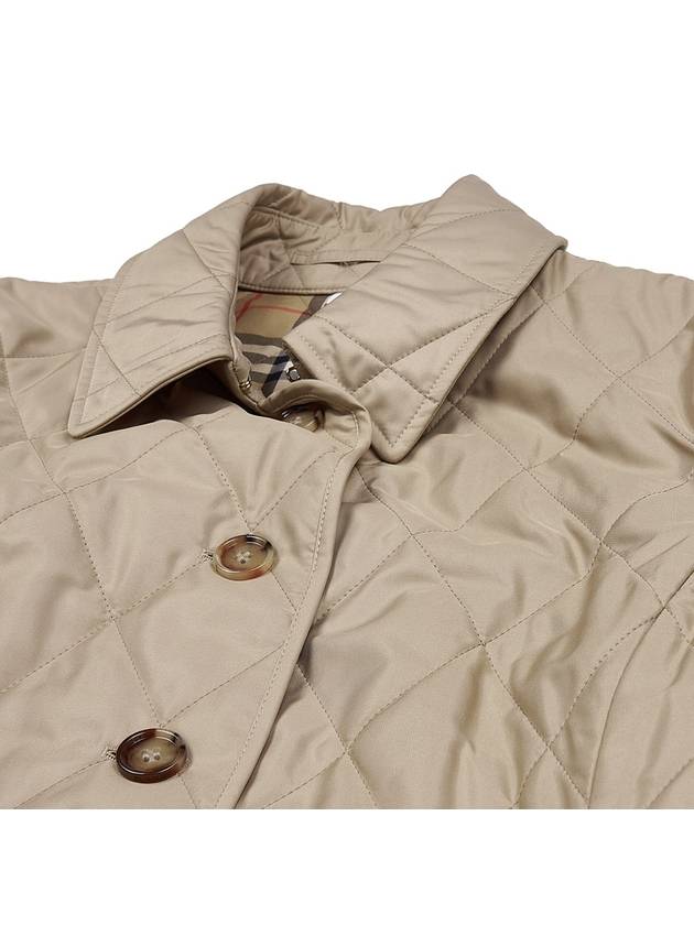 Diamond Quilted Thermoregulated Jacket New Chino Beige - BURBERRY - BALAAN 8