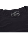 Logo Print Perforated Short Sleeve T-Shirt Black - Y-3 - BALAAN 7