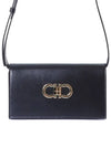 Double Gancini Mini Bag Black - SALVATORE FERRAGAMO - BALAAN 2