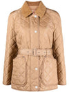 Diamond Quilted Nylon Jacket Beige - BURBERRY - BALAAN 2