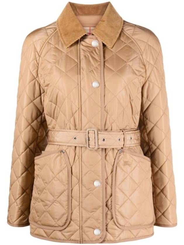 Diamond Quilted Nylon Jacket Beige - BURBERRY - BALAAN 2