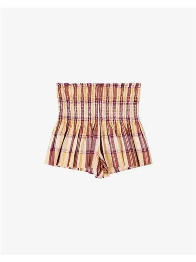 Bayowel Check Cotton Shorts Honey - ISABEL MARANT - BALAAN 2